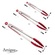 Tongs Silicone  7&quot;, 9&quot;, 12&quot; Set Red Artigee
