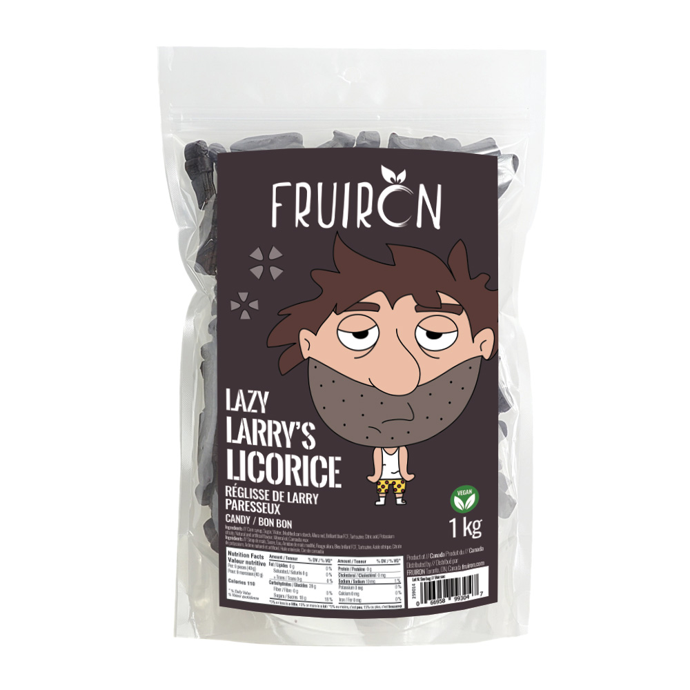 Lazy Larry's Licorice (Black Licorice) - 1 kg Fruiron
