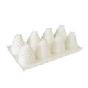 Silicone Mousse Mold Pine Cone 8 Cavity 1 ct Artigee