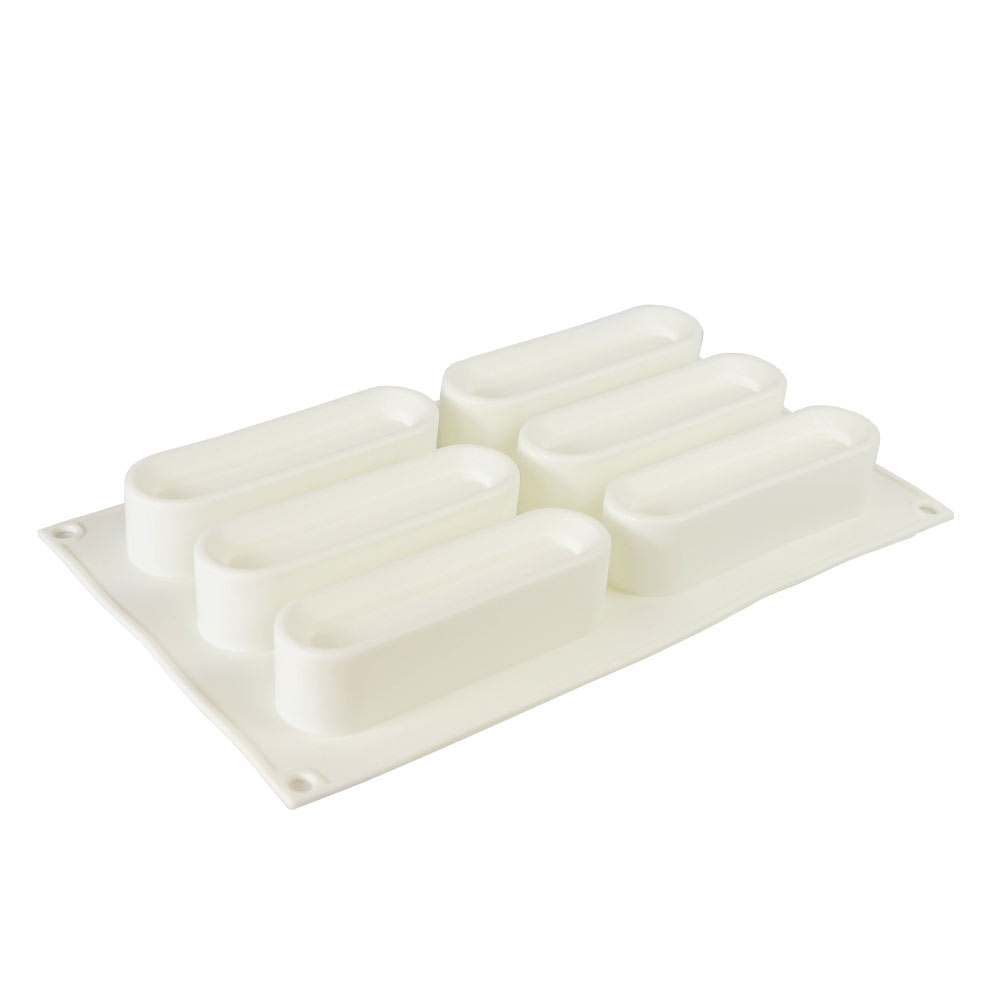 Silicone Mousse Mold Hollow Bar 6 Cavity 1 ct Artigee
