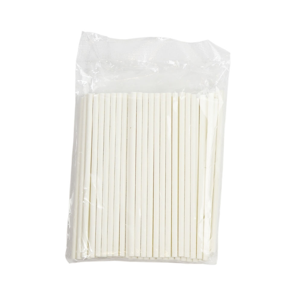 Paper Lollipop Sticks White 3.5x100mm 100pcs Artigee