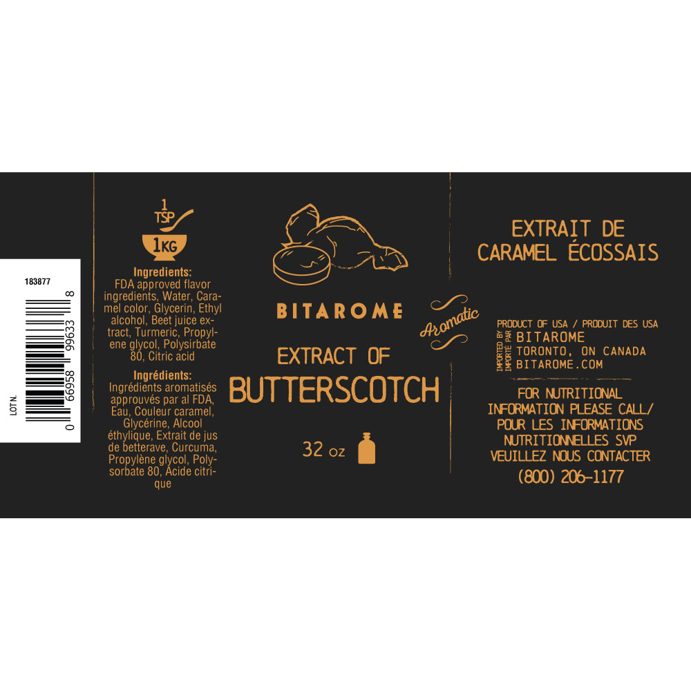 Butterscotch Extract ; 32 oz Bitarome