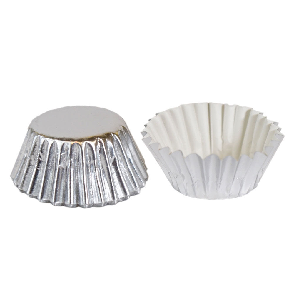 Candy Cups Foil Liner Silver 25mmx17mm 1000 pc Artigee