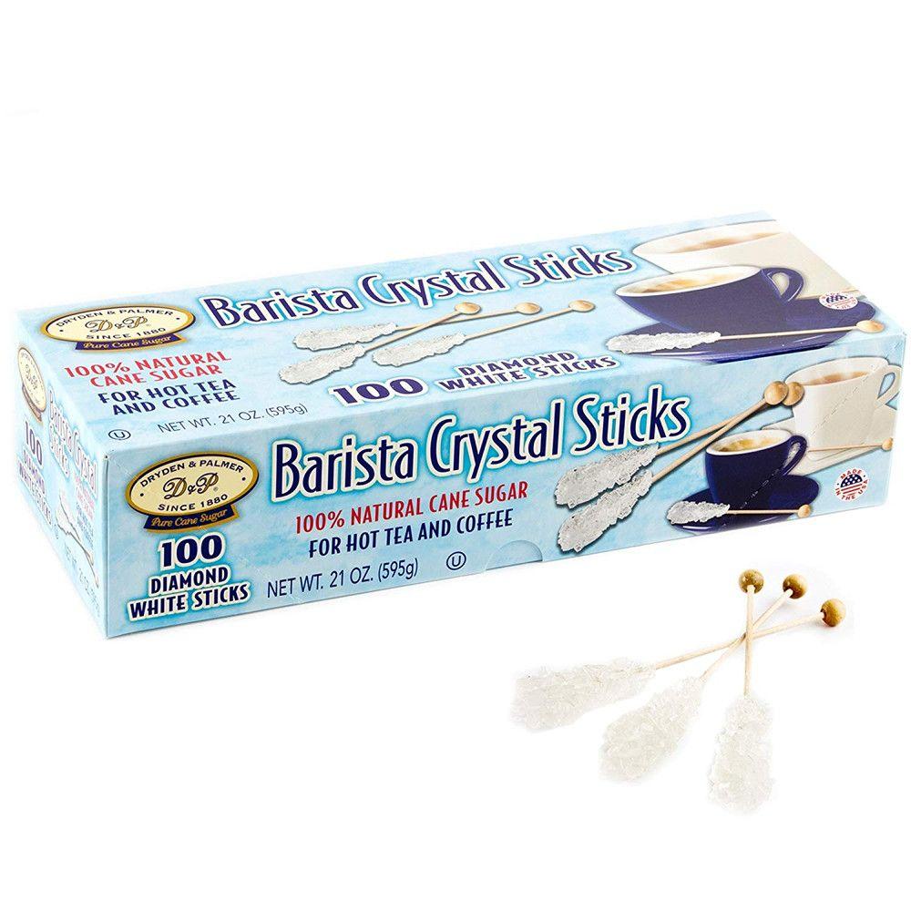 Barista White Rock Candy Sticks 100 pc Dryden &amp; Palmer