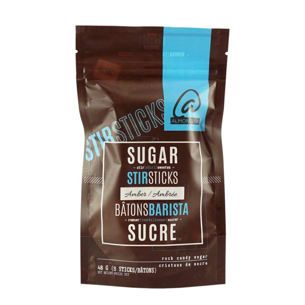 Sugar Stir Sticks Amber - 5 pc Almondena