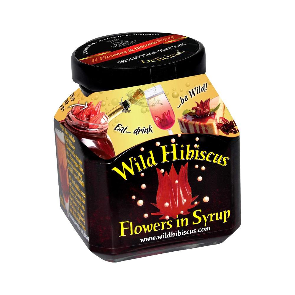 Hibiscus Flowers Whole in Syrup 200 ml Wild Hibiscus