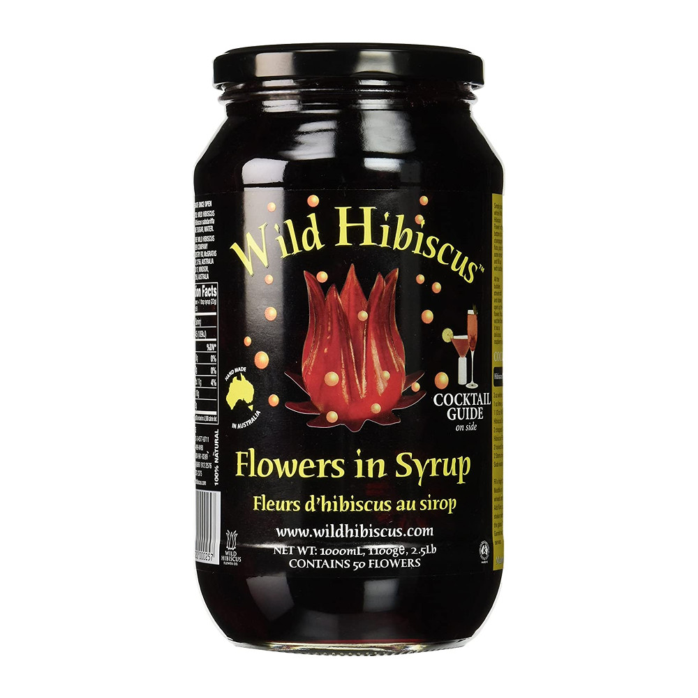 Hibiscus Flowers Whole in Syrup 2.5 lbs Wild Hibiscus