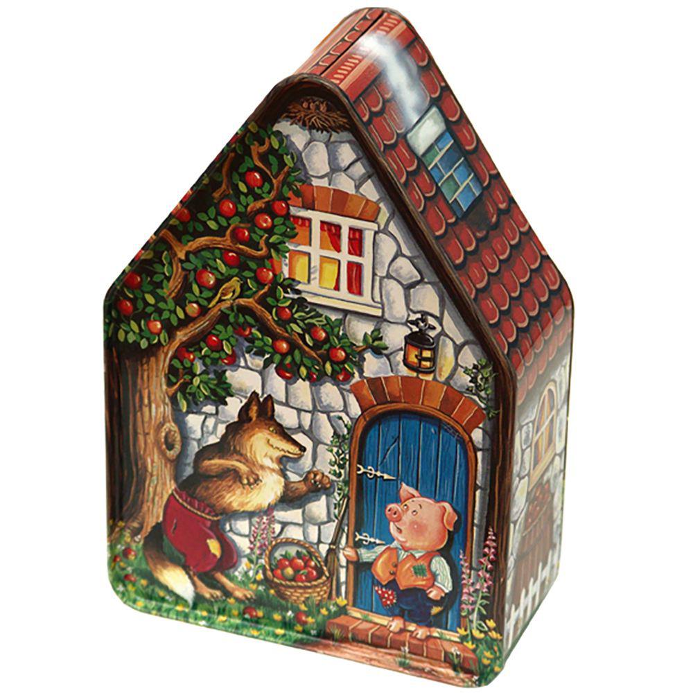 Pointy House 3 Little Pigs Empty - 1 tin Silver Crane