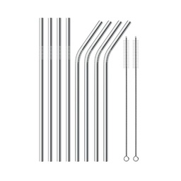 [ARTG-8014] Straw Stainless Steel Assorted Set 1 ct Artigee