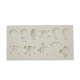 [ARTG-9211] Silicone Mold Halloween Skulls 11 Cavity - 1 ct Artigee