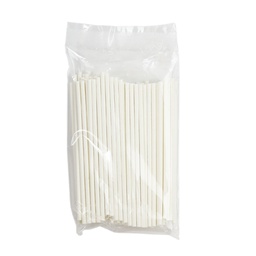 [ARTG-8710] Paper Lollipop Sticks White 3x100mm 100pcs 1 ct Artigee