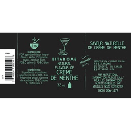 [183864] Creme de Menthe Extract ; 32 oz Bitarome