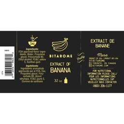 [183870] Banana Extract ; 32 oz Bitarome