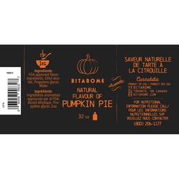 [183874] Pumpkin Pie Extract ; 32 oz Bitarome