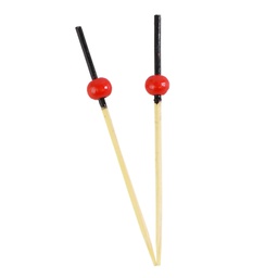 [ARTG-8800] Biodegradable Bamboo Skewers Red 7cm 100 pc Artigee