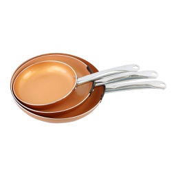 [ARTG-6001] Frying Pan Set Copper Ceramic 3 Pc - Set Artigee