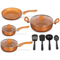 [ARTG-6002] Cookware Set Copper Ceramic 12 Pc Artigee