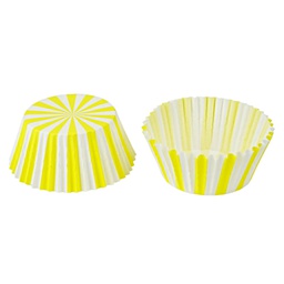 [ARTG-8356] Cupcake Paper Liners Yellow Stripes 5cm 100 pc Artigee