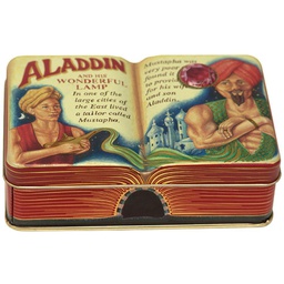 [915011] Small Book Aladdin        Empty - 1 tin Silver Crane